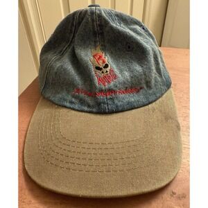 VTG Bugle Boy Denim B Ware Strapback Hat Dad Cap 90s‎ Plain Logo Streetwear